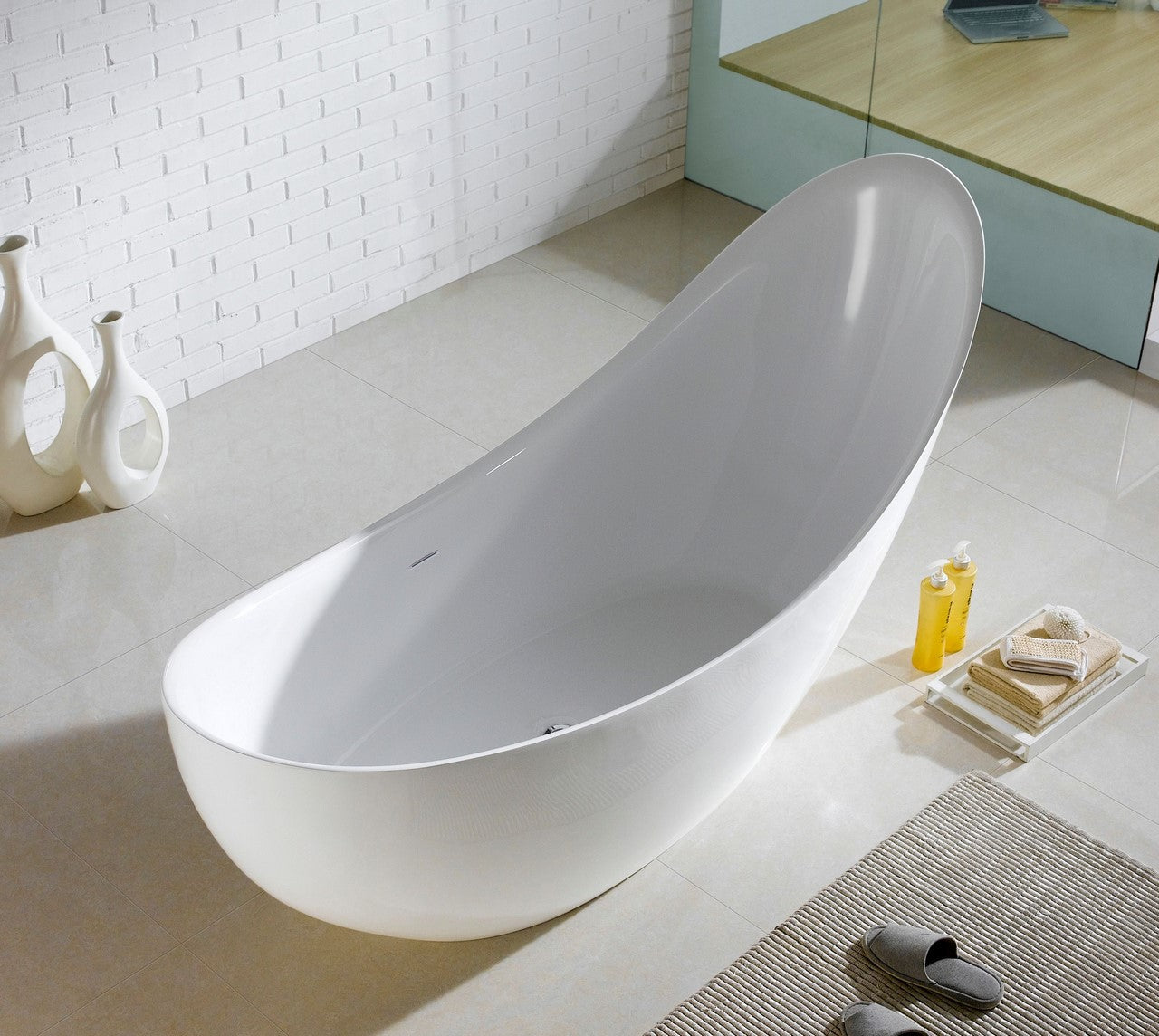 Kube Salto 80.5″ Free Standing Bathtub w/ C UPC Approved