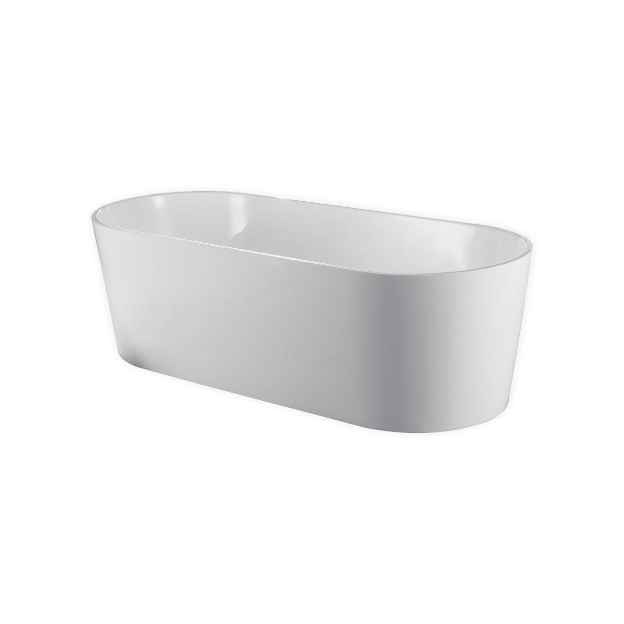 Kube Ovale 59” White Free Standing Bathtub