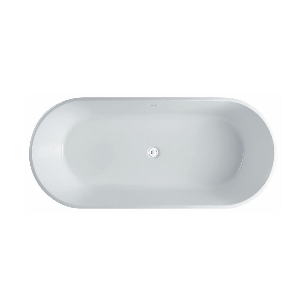 Kube Ovale 59” White Free Standing Bathtub