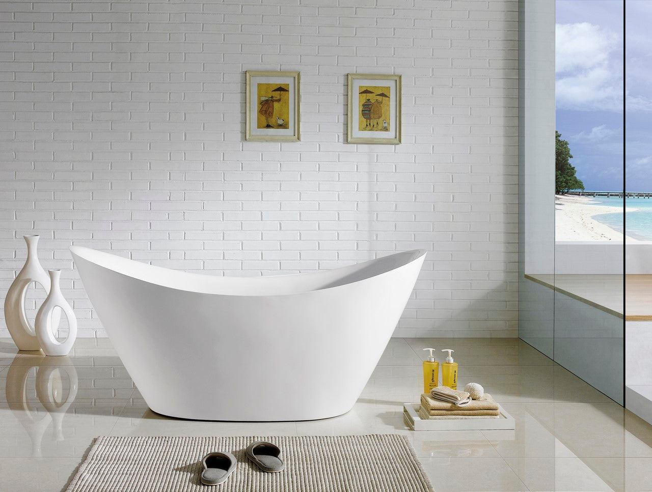 Kube Luna 68″ Free Standing Bathtub