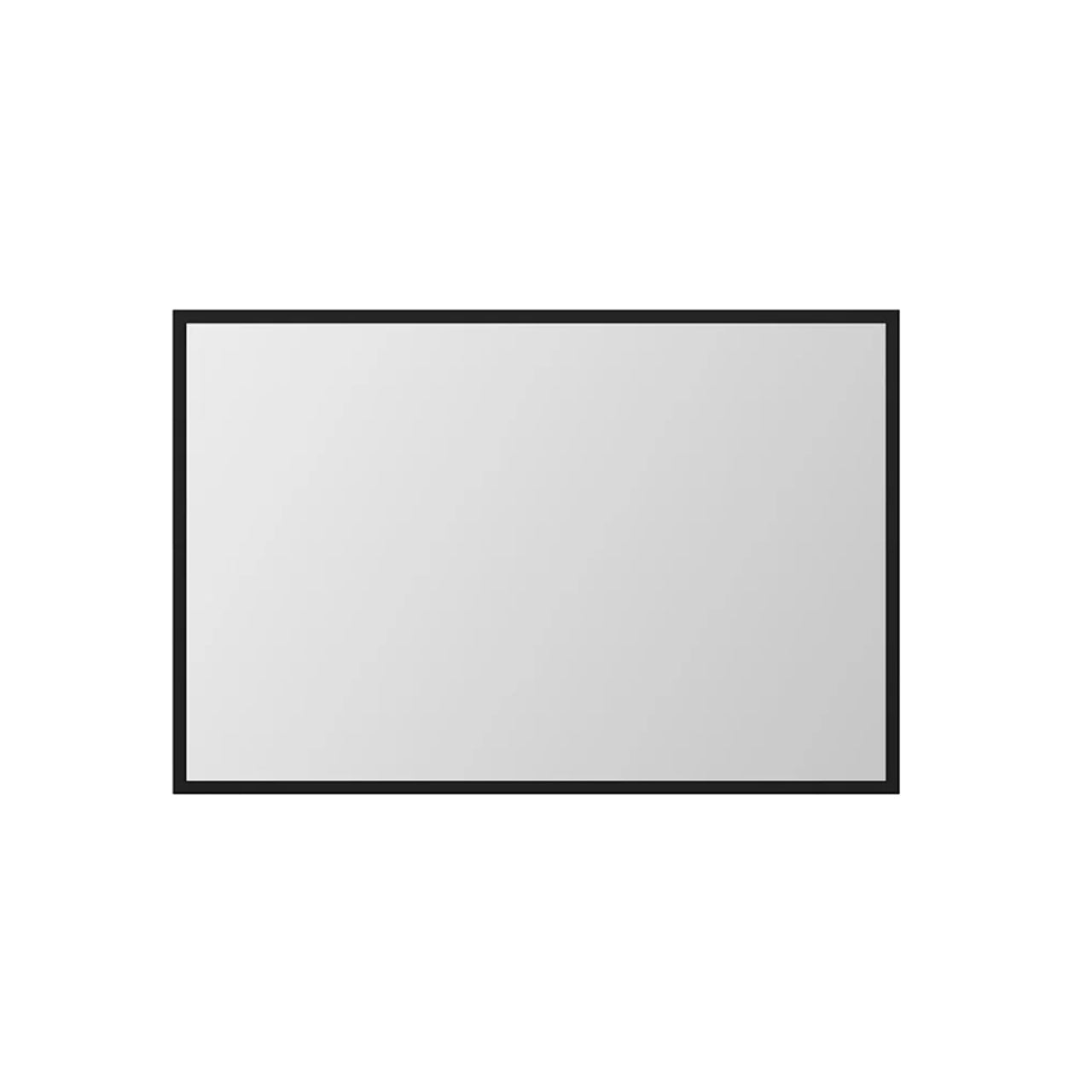Kube 34″ Stainless Steel Framed Mirror – Matte Black