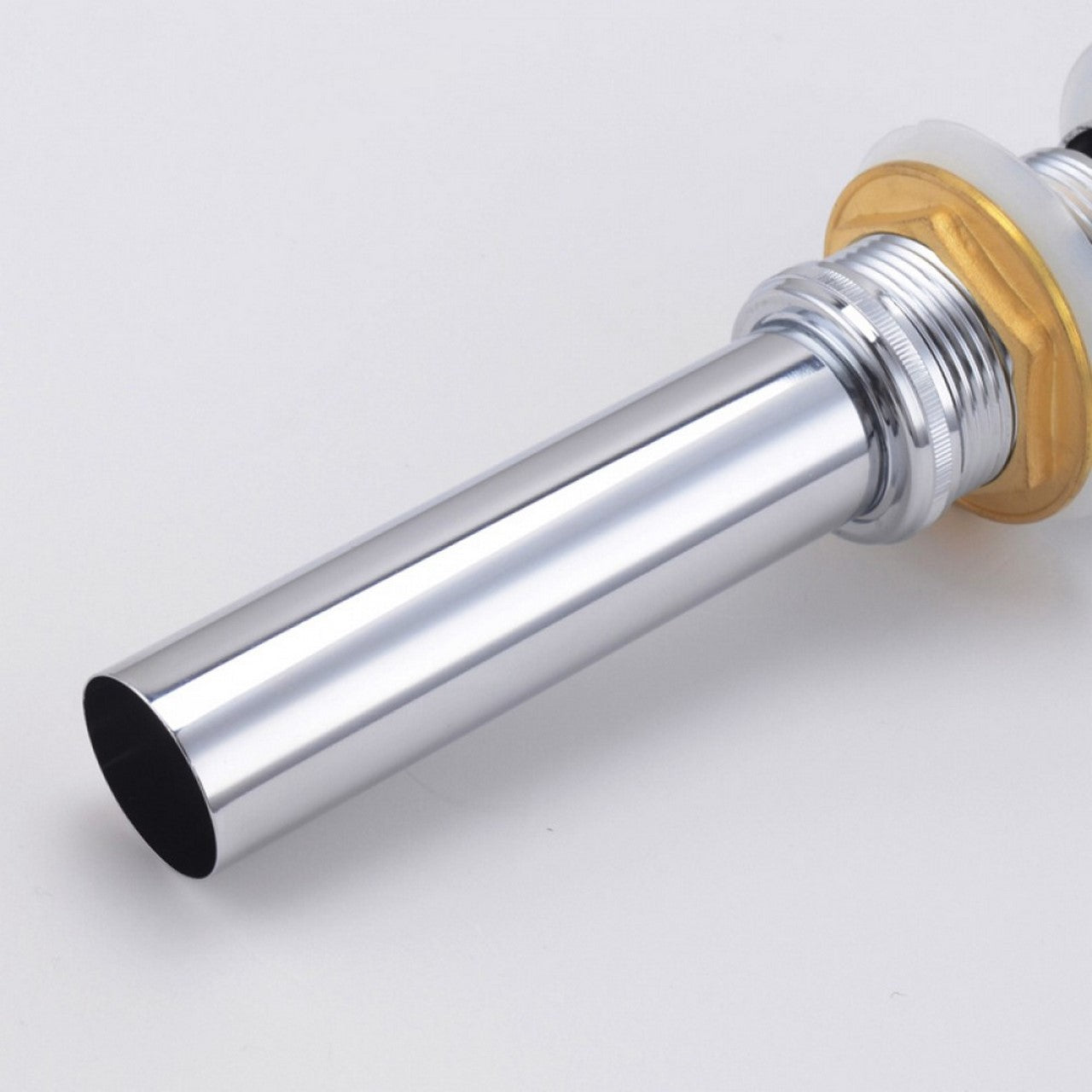 KubeBath Solid Brass Construction Pop-Up Drain W/ Chrome Finish – With Overflow
