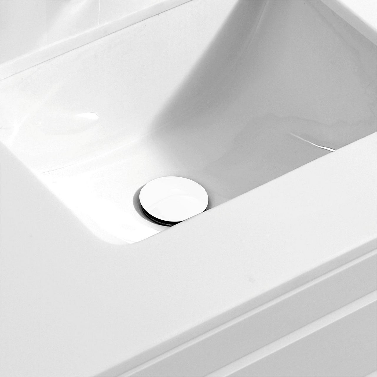 KubeBath Solid Brass Construction Pop-Up Drain W/ White Finish – No Overflow