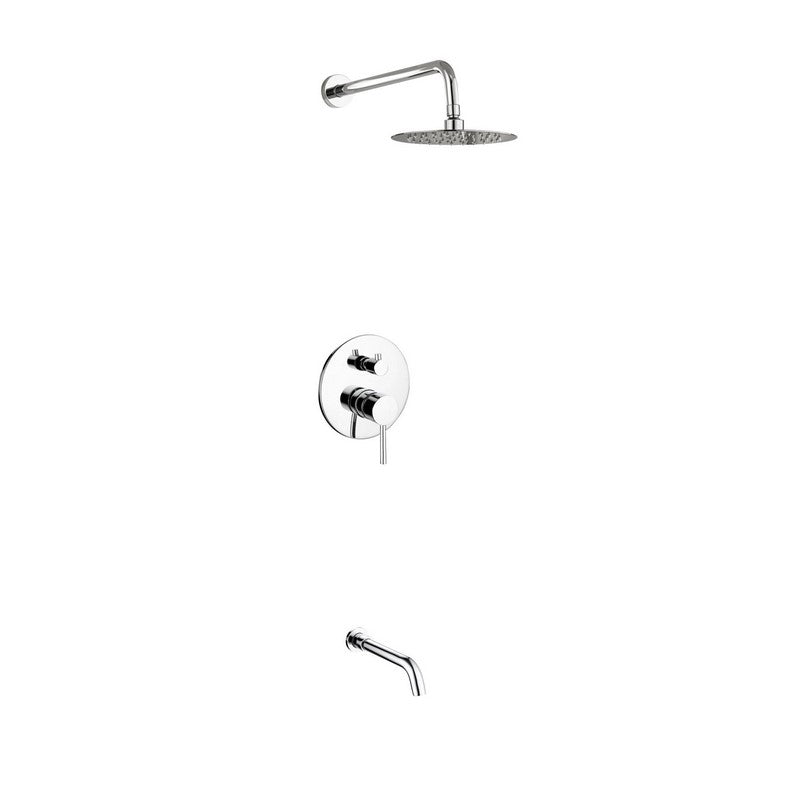 Aqua Rondo Shower Set w/ 8″ Rain Shower and Tub Filler