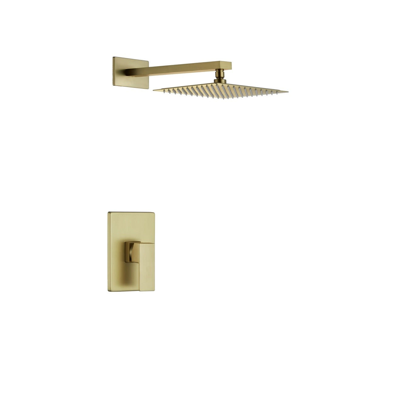 Aqua Piazza Gold Shower Set w/ 12″ Square Rain Shower Head