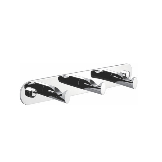 Aqua Rondo Robe Hook W/ 3 Hooks – Chrome