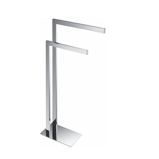 Aqua Piazza Free Standing Towel Rack – Chrome