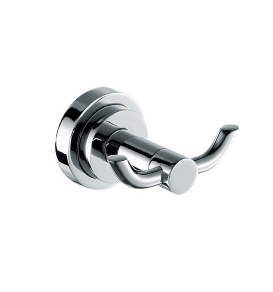 Aqua Rondo Double Robe Hook – Chrome