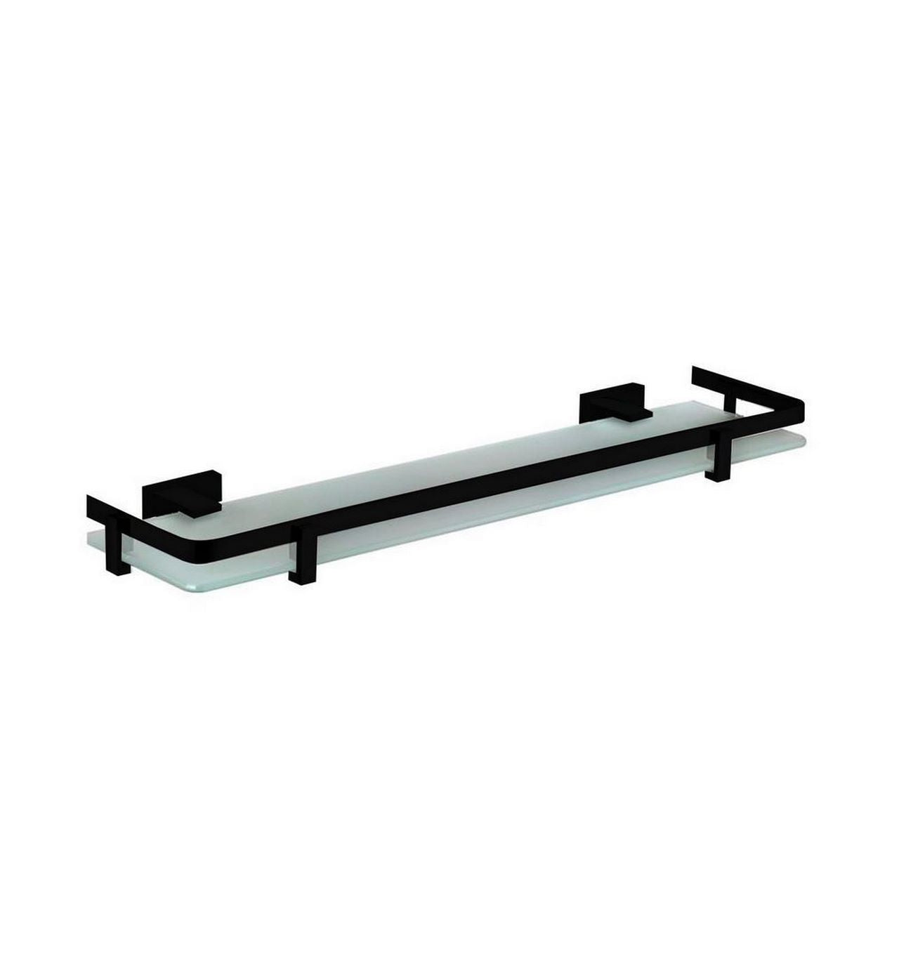 Aqua Plato Black Glass Shelve