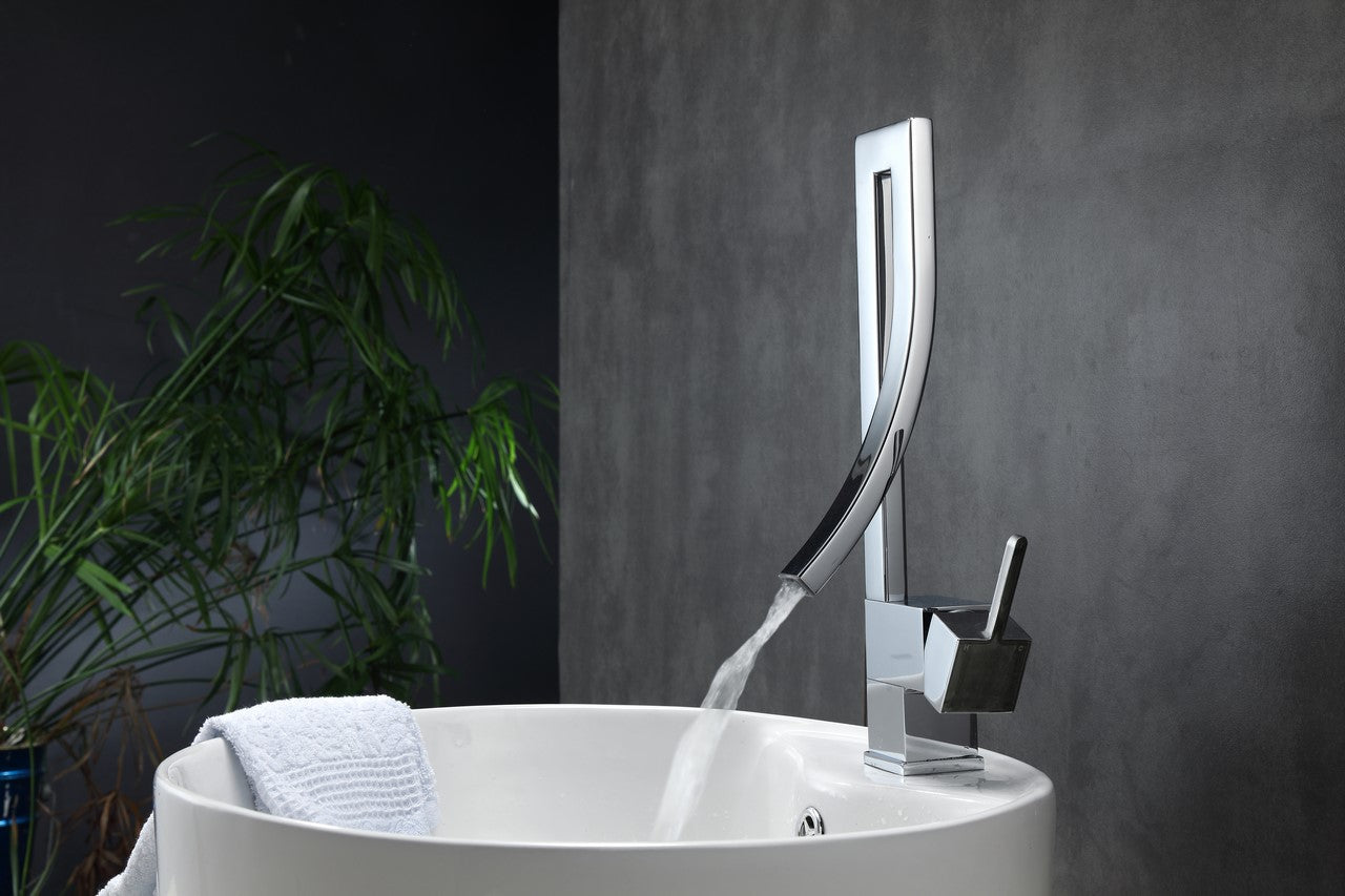 Aqua Elegance Single Lever Wide Spread Faucet – Chrome