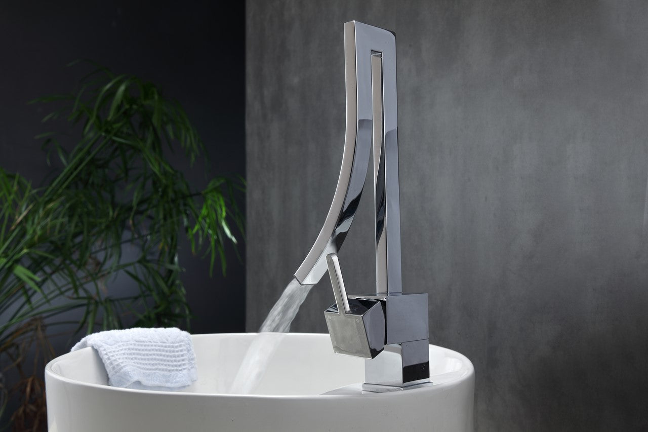 Aqua Elegance Single Lever Wide Spread Faucet – Chrome