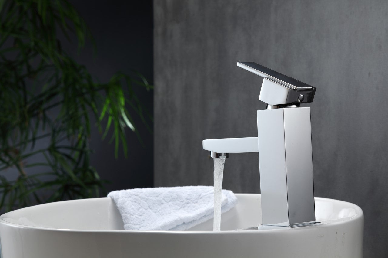 Aqua Piazza Single Lever Bathroom Vanity Faucet – Chrome
