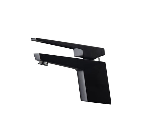 Aqua Siza Single Lever Modern Bathroom Vanity Faucet – Matte Black