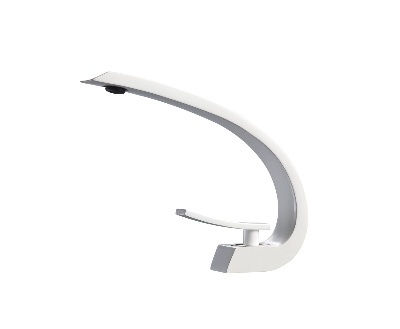 Aqua Arcco Single Hole Mount Bathroom Vanity Faucet – White