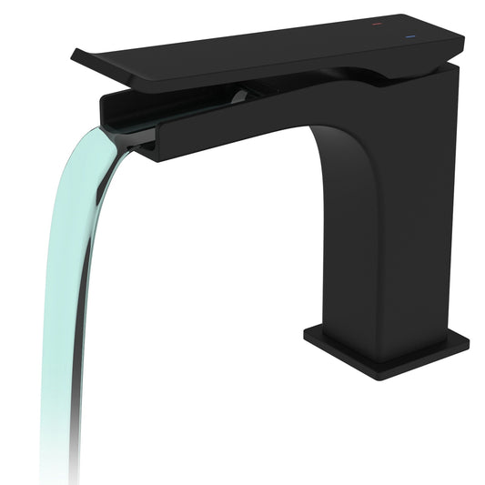 Aqua Cascata  Single Lever Bathroom Vanity Faucet – Matte Black