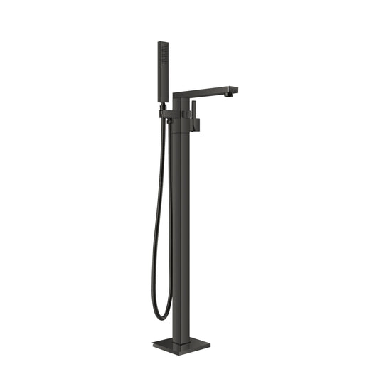 Aqua Squadra Floor Mounted Soaker Tub Faucet – Matte Black