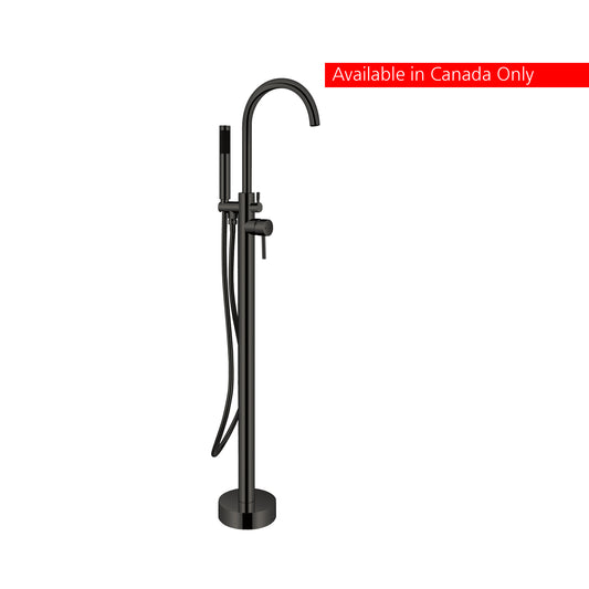 Aqua Ronda Floor Mounted Soaker Tub Faucet – Matte Black