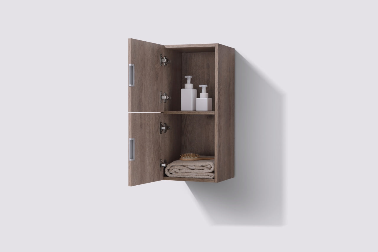 Bathroom Butternut Linen Side Cabinet w/ 2 Storage Areas