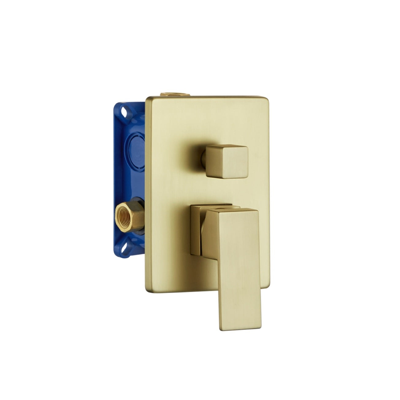 Aqua Piazza Gold Shower Set w/ 12″ Square Rain Shower, Tub Filler and Handheld