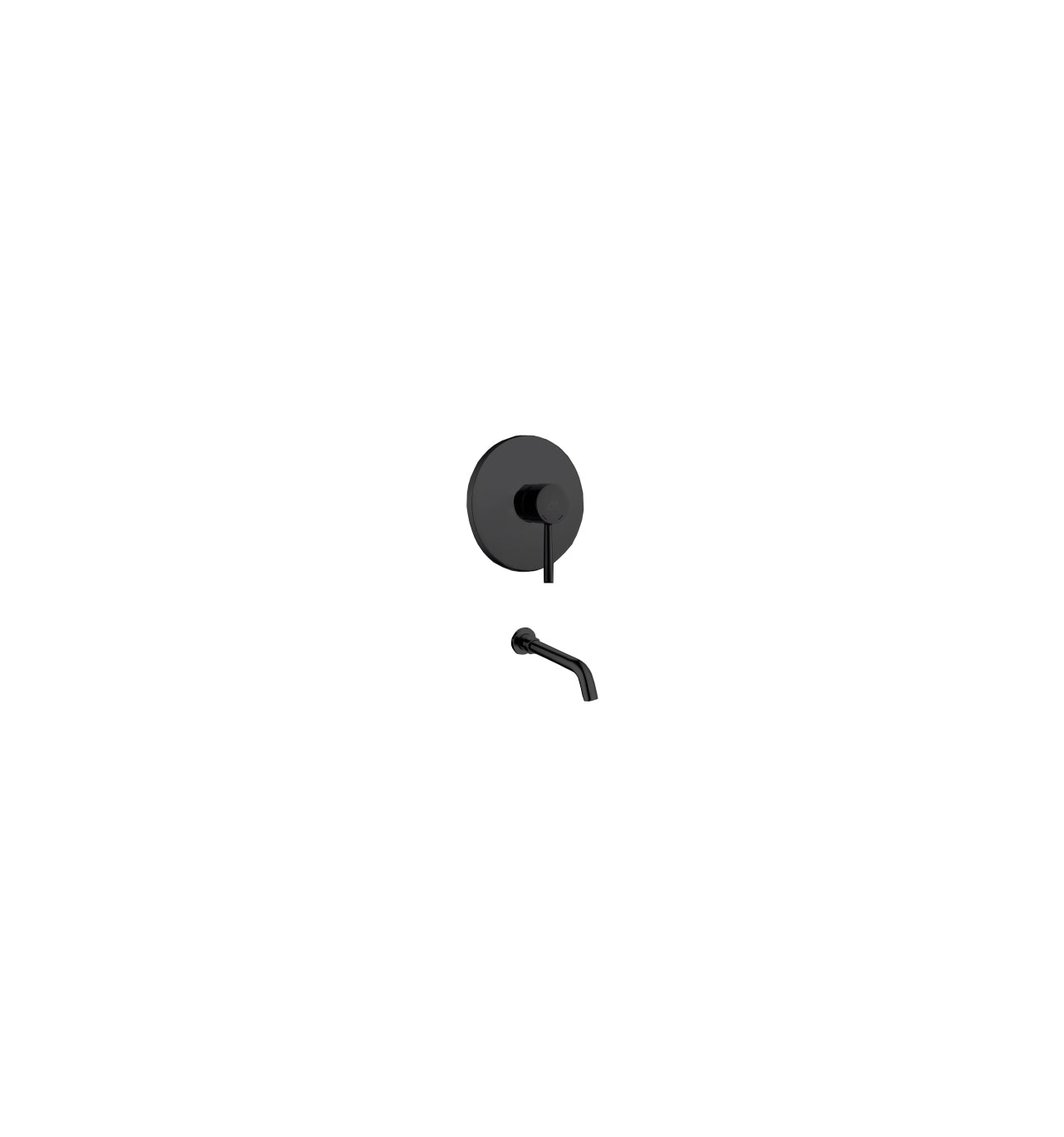 AQUA RONDO BLACK SHOWER SET W/ TUB FILLER