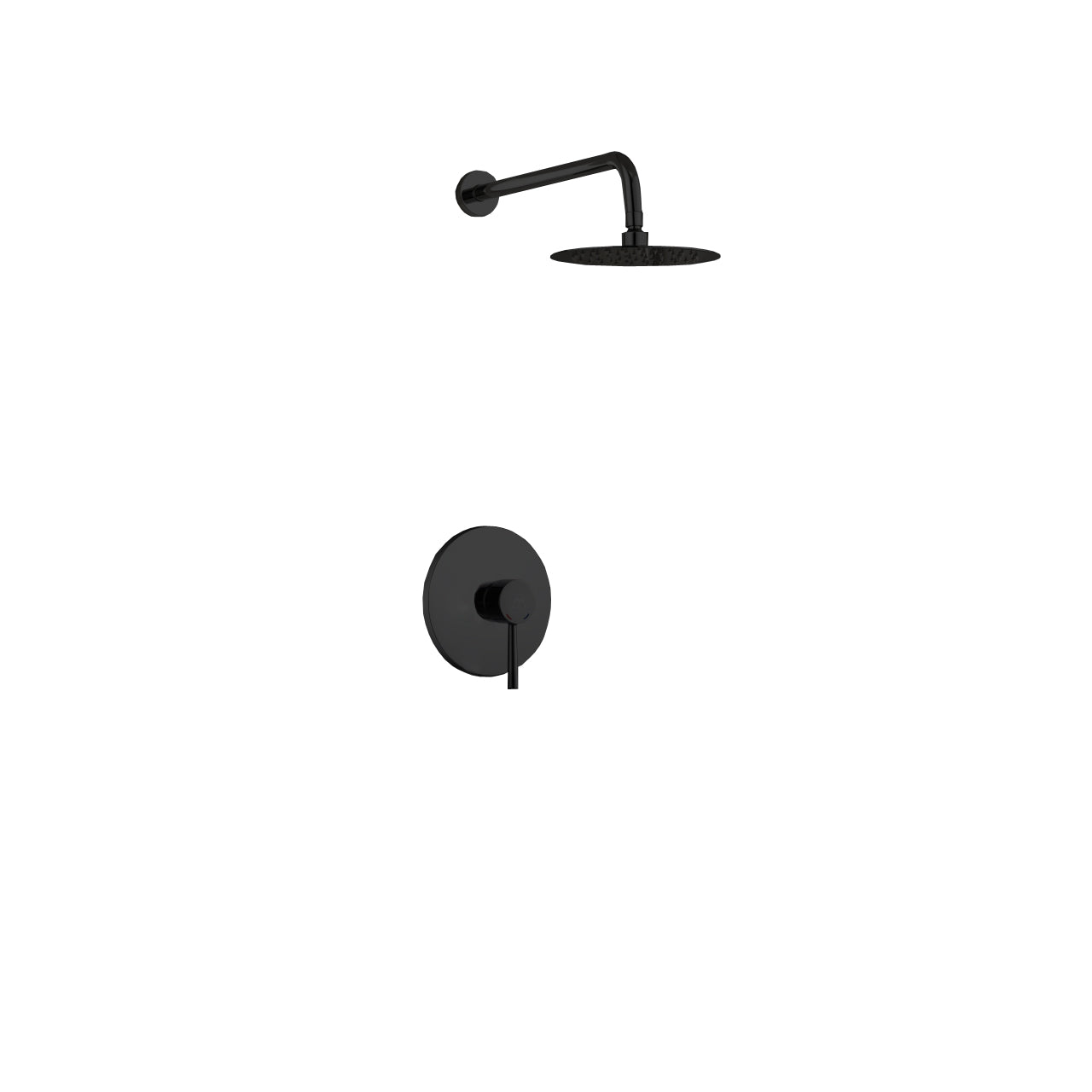 Aqua Rondo Black Shower Set w/ 8″ Rain Shower