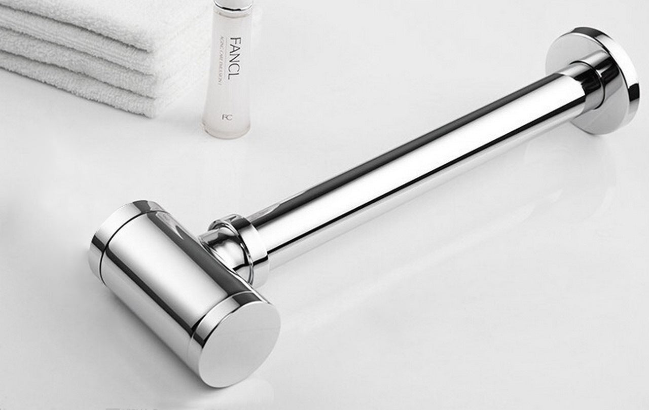 KubeBath Space Saving P-Trap in Chrome Finish