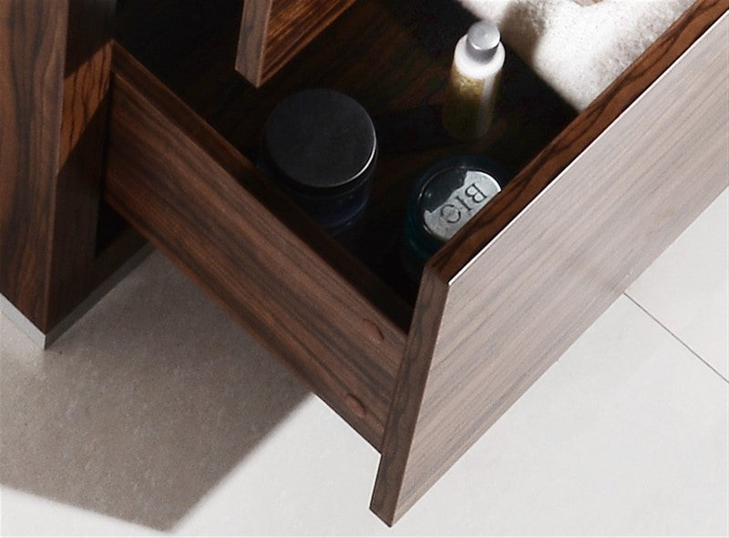 Bliss 24″ Walnut Free Standing Modern Bathroom Vanity