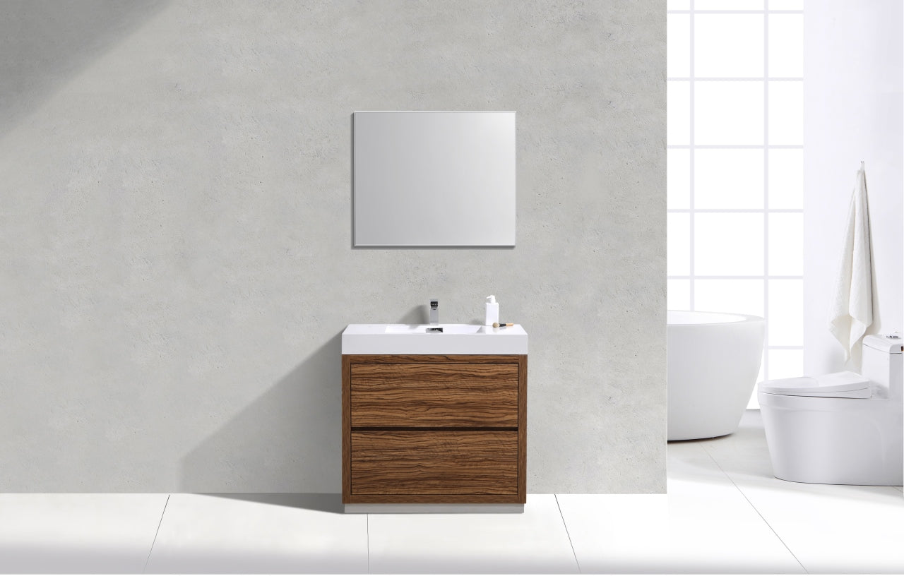 Bliss 36″ Chestnut Free Standing Modern Bathroom Vanity