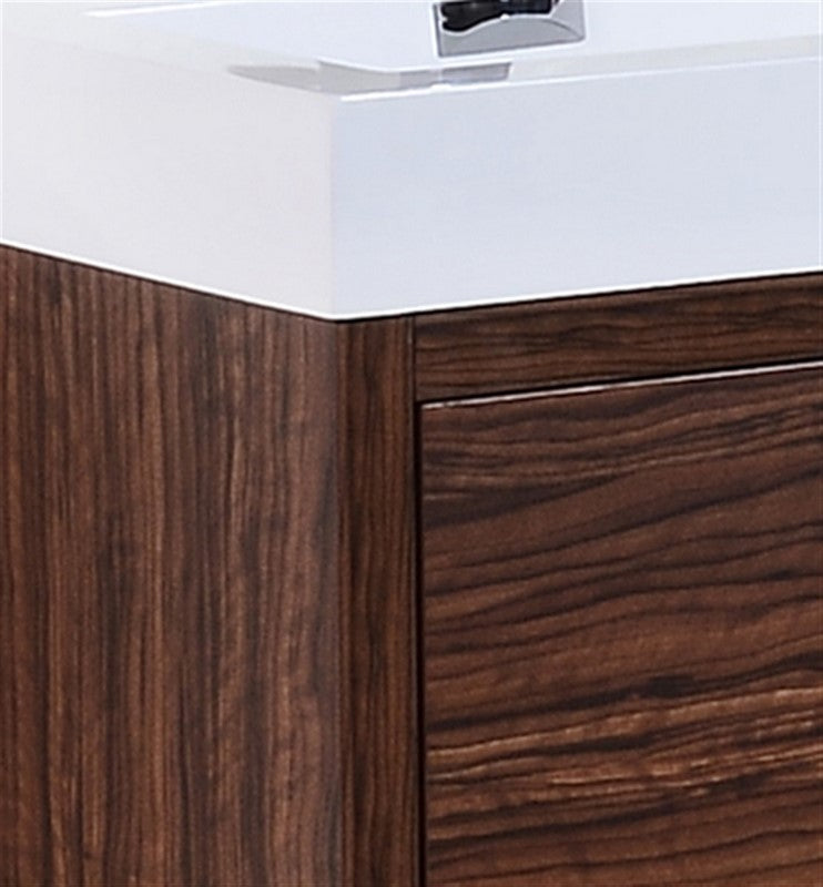 Bliss 60″ Double Sink Walnut Free Standing Modern Bathroom Vanity