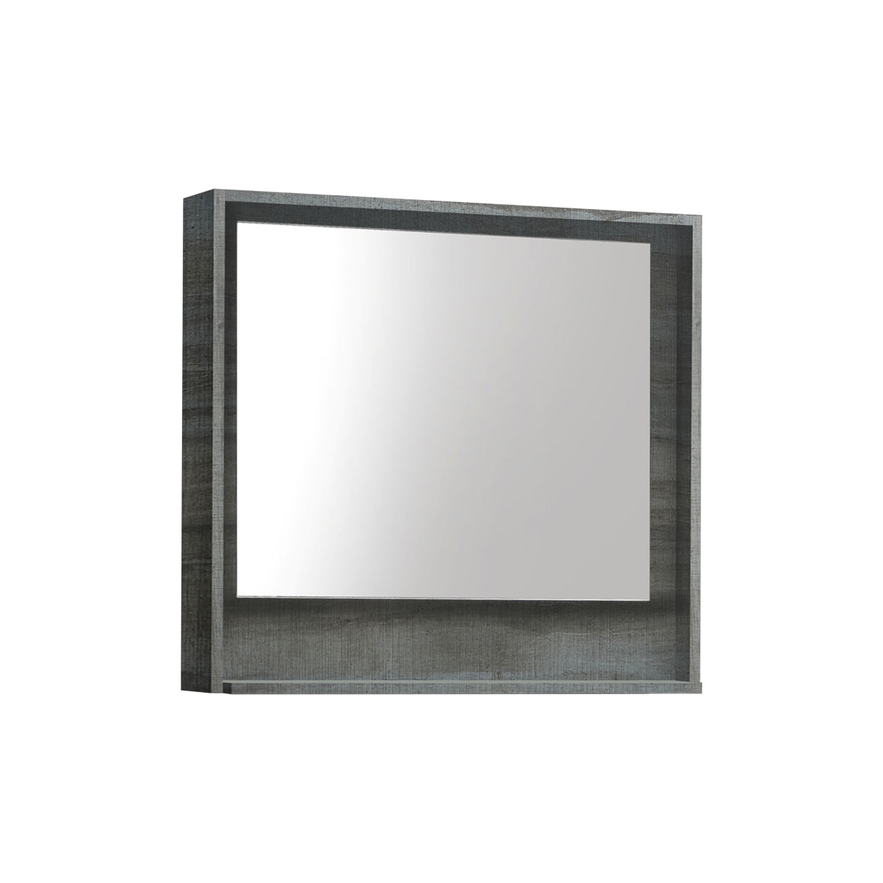 30″ Wide Mirror w/ Shelf – Ocean Gray