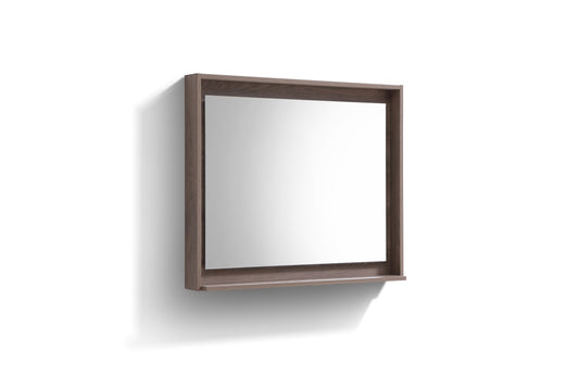 36″ Wide Mirror w/ Shelf – Butternut