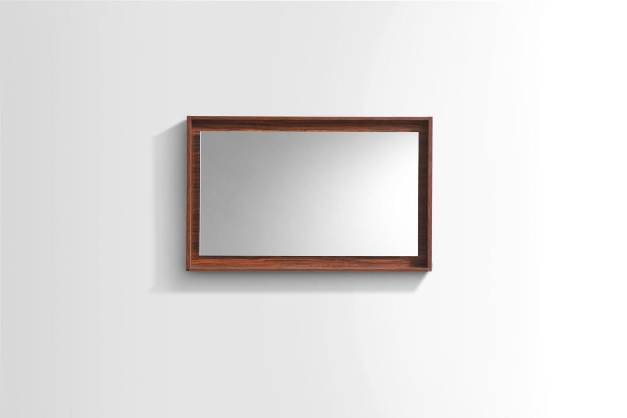 40″ Wide Mirror w/ Shelf – Walnut