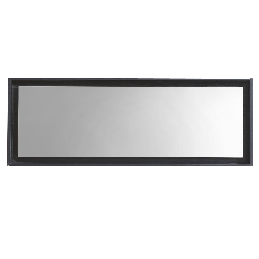 80″ Wide Mirror w/ Shelf – Black