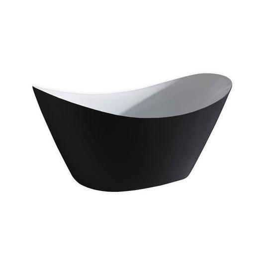 Kube Luna 68″ Free Standing Bathtub – Black