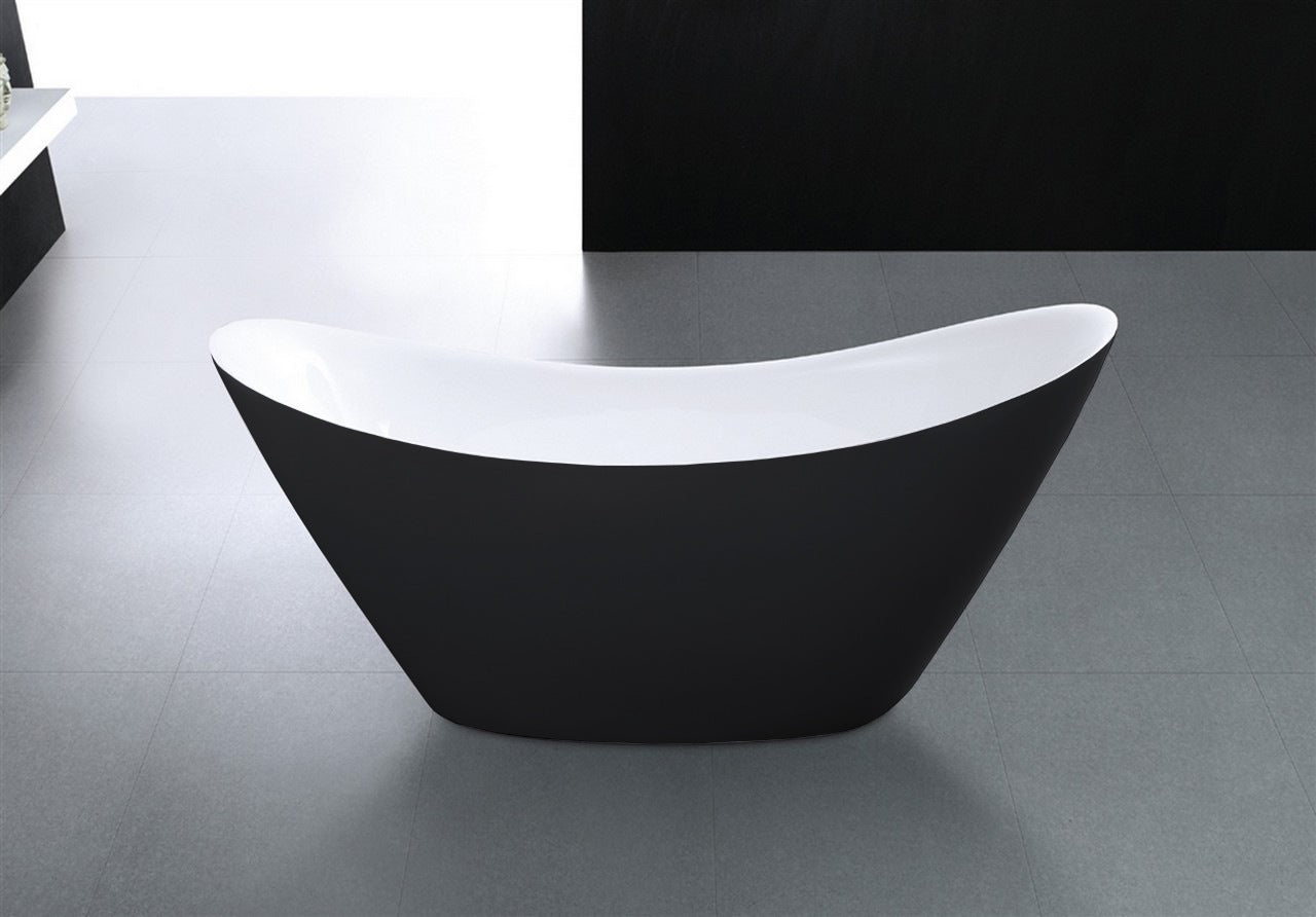 Kube Luna 68″ Free Standing Bathtub – Black