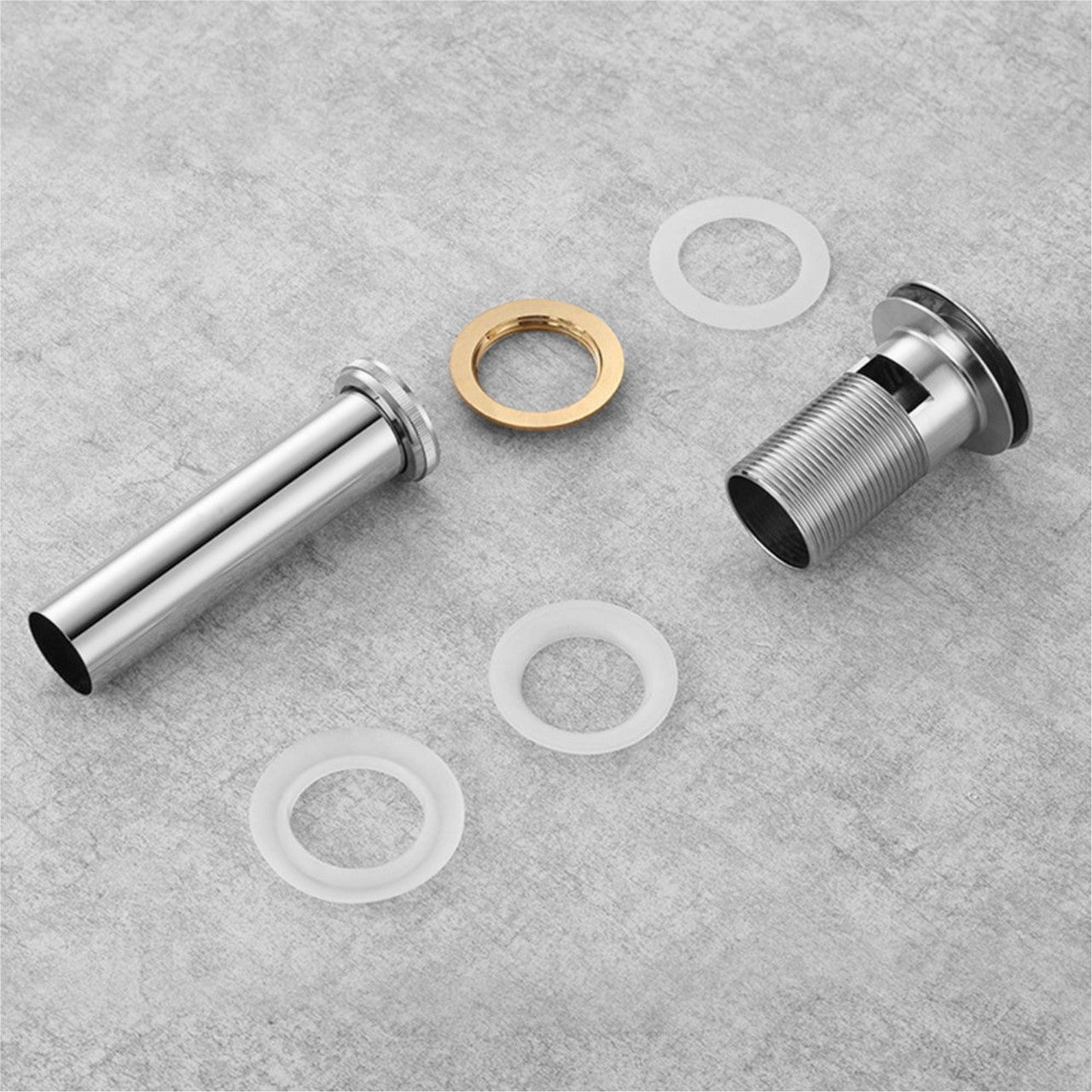 KubeBath Solid Brass Construction Pop-Up Drain W/ Brush Nickel Finish – With Overflow