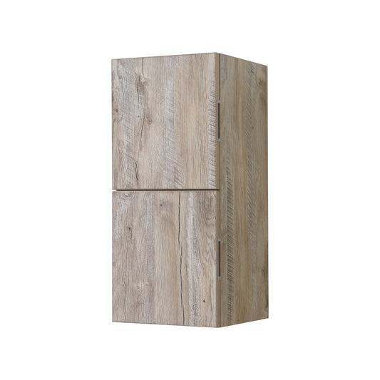 Bathroom Nature Wood Linen Side Cabinet w/ 2 Storage Areas