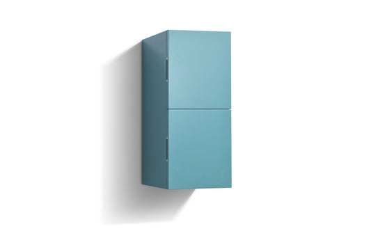 Teal Green Bathroom Linen Side Cabinet w/ 2 Storage Areas