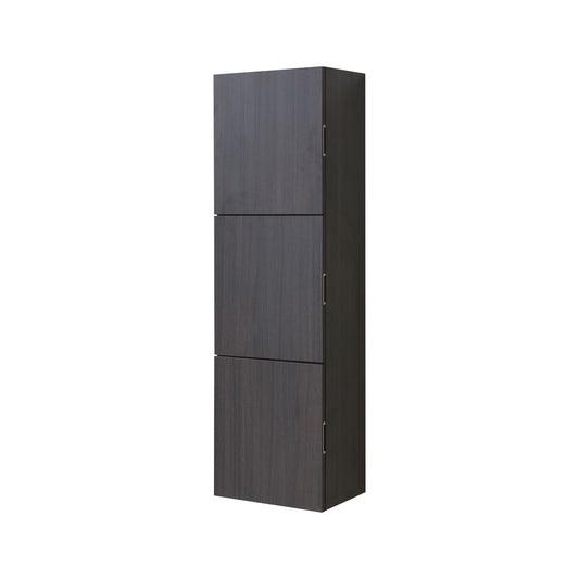 Bathroom Gray Oak Linen Side Cabinet w/ 3 Large Storage Areas